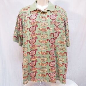 Cowboy Hardware Polo Shirt Beer Logo Rodeo Horse Green Funny Size XL